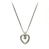 HJÄRTA - silverhalsband