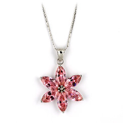 QUEEN PINK - silverhalsband