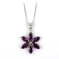 QUEEN DARK LAVENDER - silverhalsband