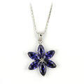 QUEEN TANZANITE - silverhalsband