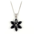 QUEEN BLACK - silverhalsband
