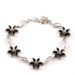 QUEEN BLACK - silverarmband