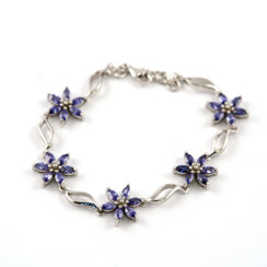 QUEEN TANZANITE - silverarmband